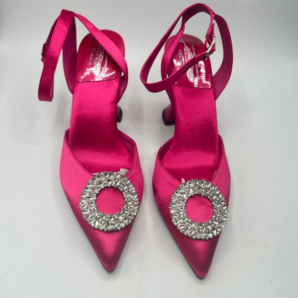 Jeffrey Campbell X Free People Women Fabric Pump Heel Pink Shoes Size 8.5 - Picture 1 of 8